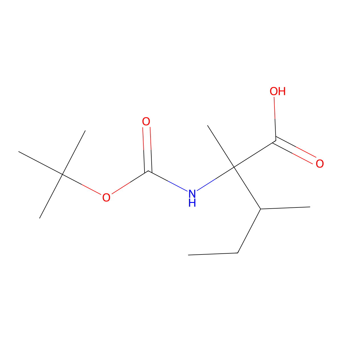 2-{[(Tert-butoxy)carbonyl]amino}-2,3-dimethylpentanoic acid molecular structure, CAS 1875957-33-7
