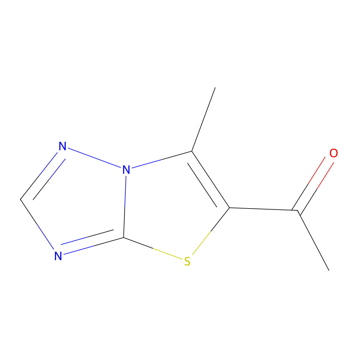 1-(6-Methylthiazolo[3,2-b][1,2,4]triazol-5-yl)ethanone molecular structure, CAS 187597-18-8