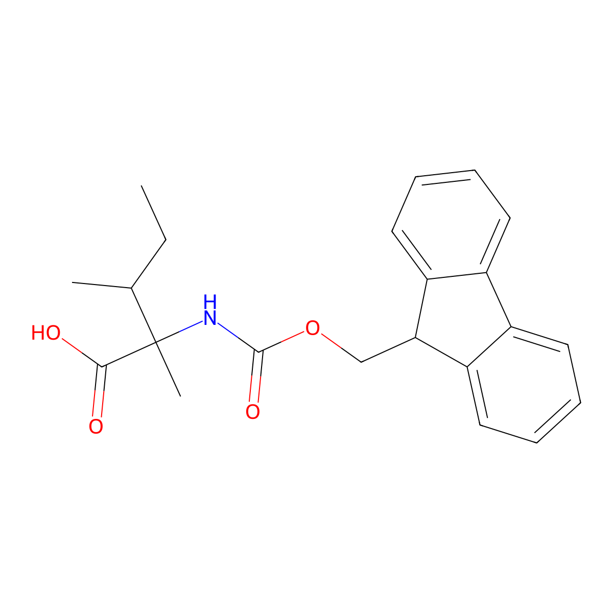 2-({[(9H-fluoren-9-yl)methoxy]carbonyl}amino)-2,3-dimethylpentanoic acid molecular structure, CAS 1875992-16-7