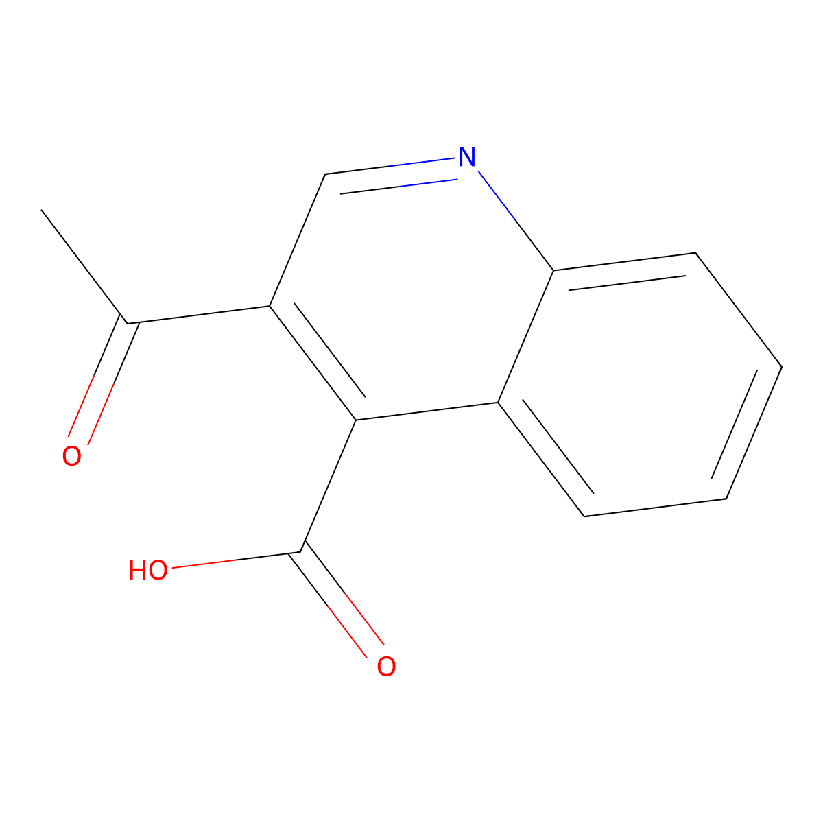 3-acetylquinoline-4-carboxylic Acid molecular structure, CAS 1876-15-9