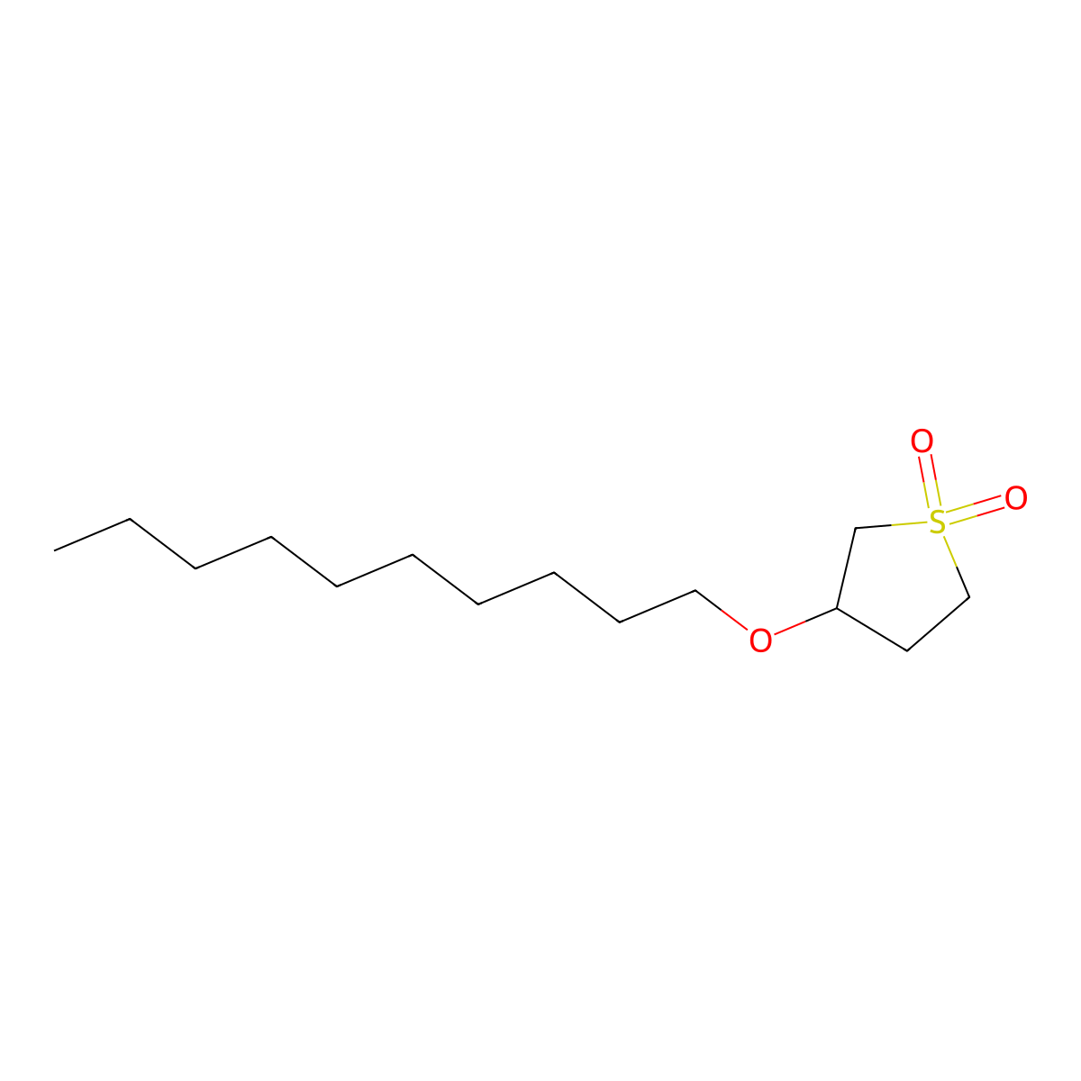 Thiophene, 3-(decyloxy)tetrahydro-, 1,1-dioxide molecular structure, CAS 18760-44-6