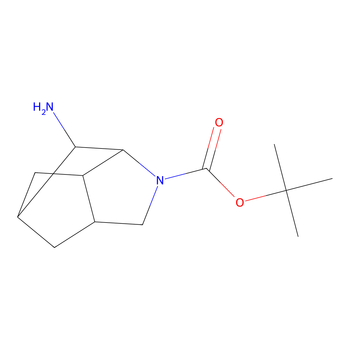 Tert-butyl 2-amino-4-azatricyclo[4.2.1.0,3,7]nonane-4-carboxylate molecular structure, CAS 1876006-33-5