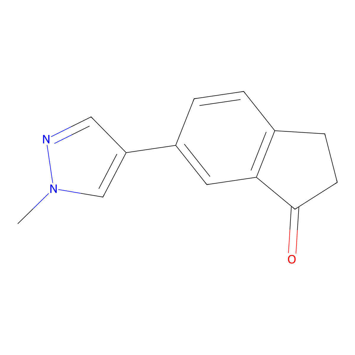 6-(1-Methyl-1H-pyrazol-4-yl)-2,3-dihydro-1H-inden-1-one molecular structure, CAS 1876019-27-0