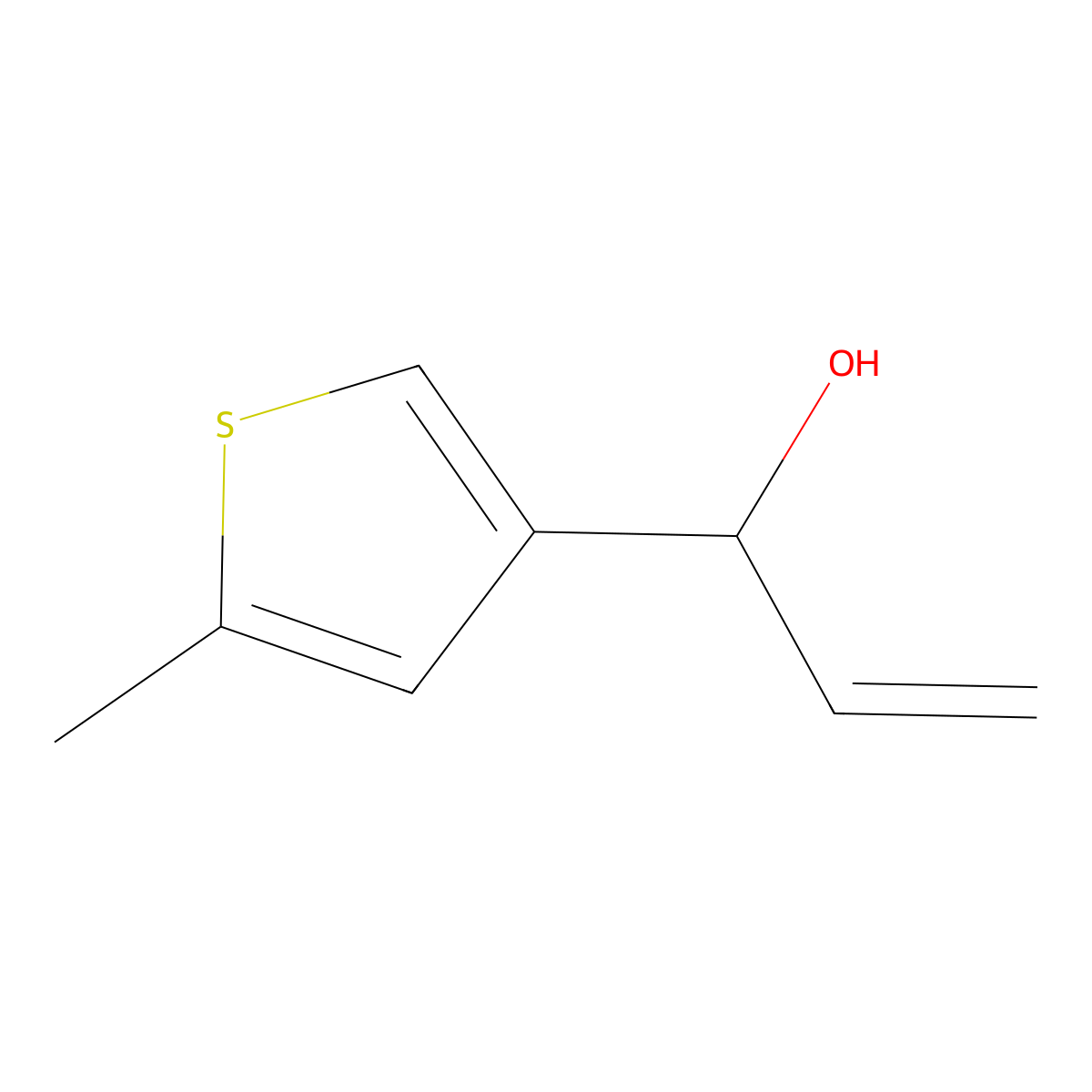 1-(5-Methylthiophen-3-yl)prop-2-en-1-ol molecular structure, CAS 1876057-06-5
