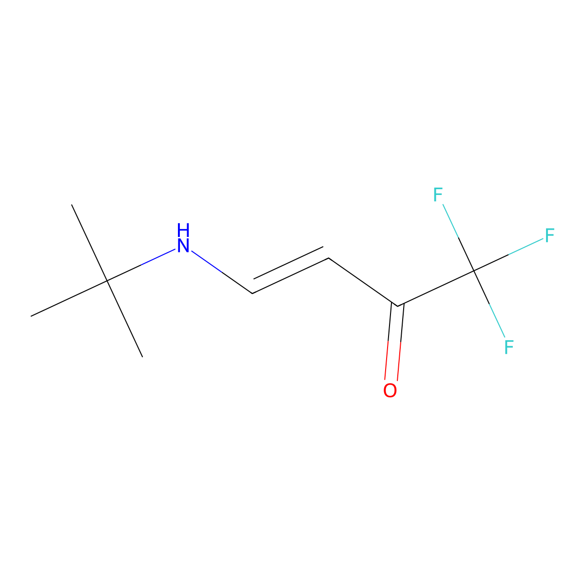 4-(Tert-butylamino)-1,1,1-trifluorobut-3-en-2-one molecular structure, CAS 187606-83-3