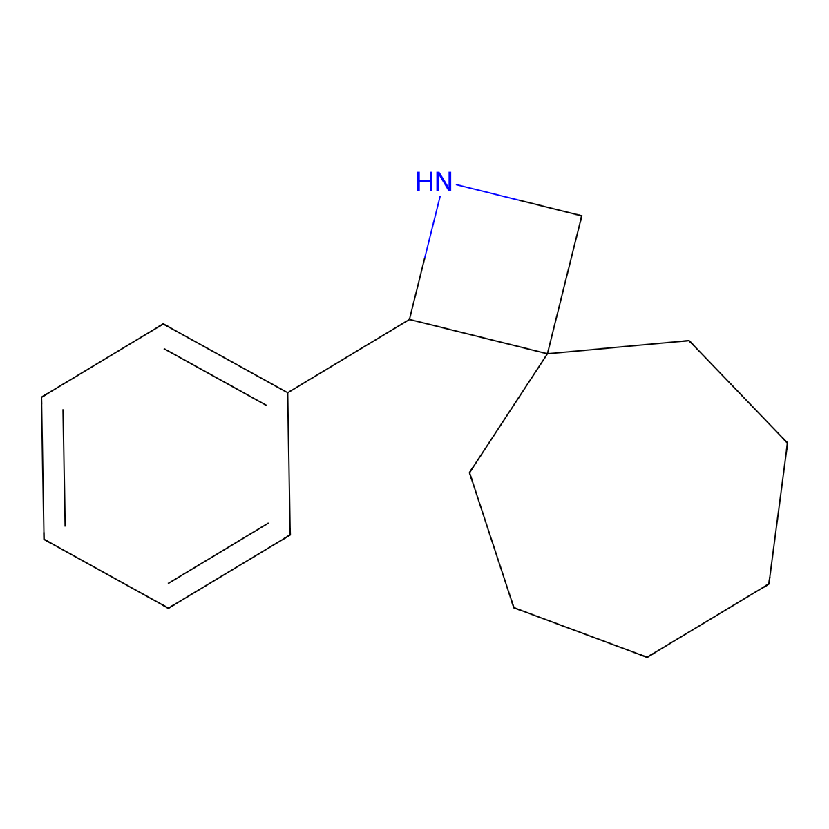 1-Phenyl-2-azaspiro[3.6]decane molecular structure, CAS 1876072-21-7