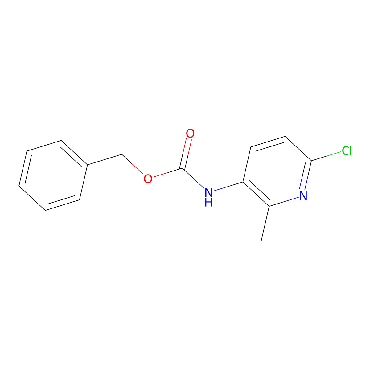 benzyl N-(6-chloro-2-methylpyridin-3-yl)carbamate molecular structure, CAS 1876100-85-4