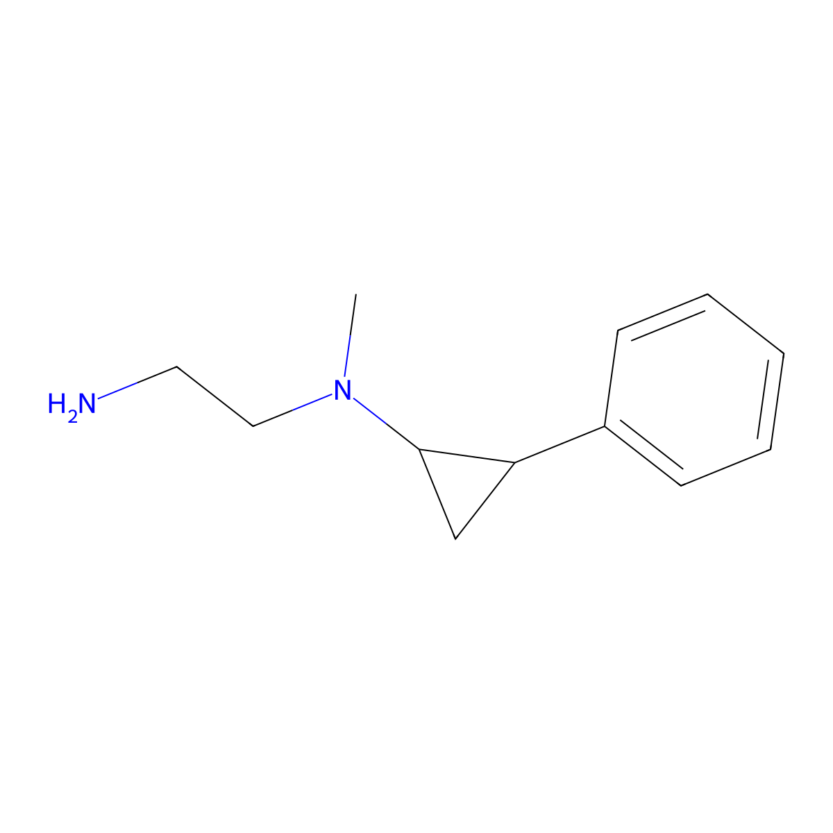 N1-Methyl-N1-(2-phenylcyclopropyl)-1,2-ethanediamine molecular structure, CAS 1876150-56-9