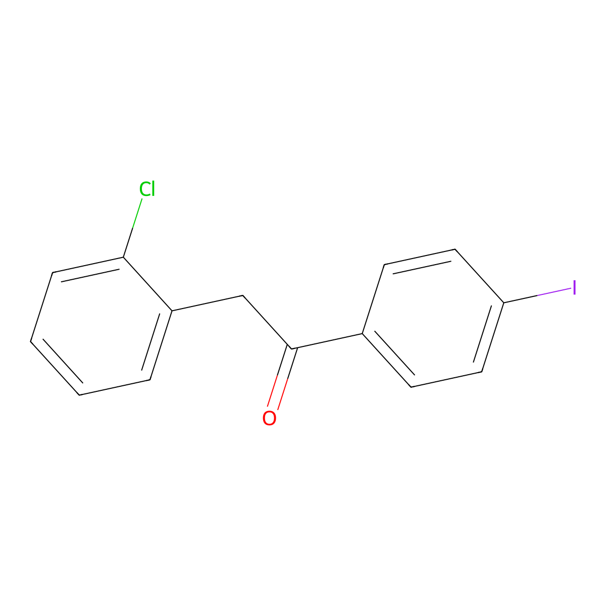 2-(2-Chlorophenyl)-4'-iodoacetophenone molecular structure, CAS 187617-06-7