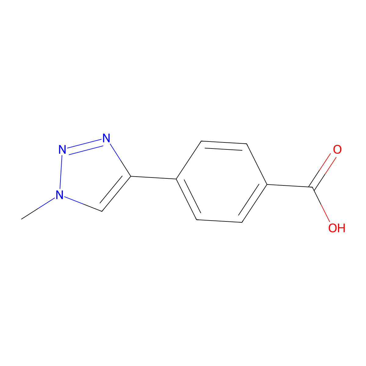 4-(1-Methyltriazol-4-YL)benzoic acid molecular structure, CAS 1876178-39-0