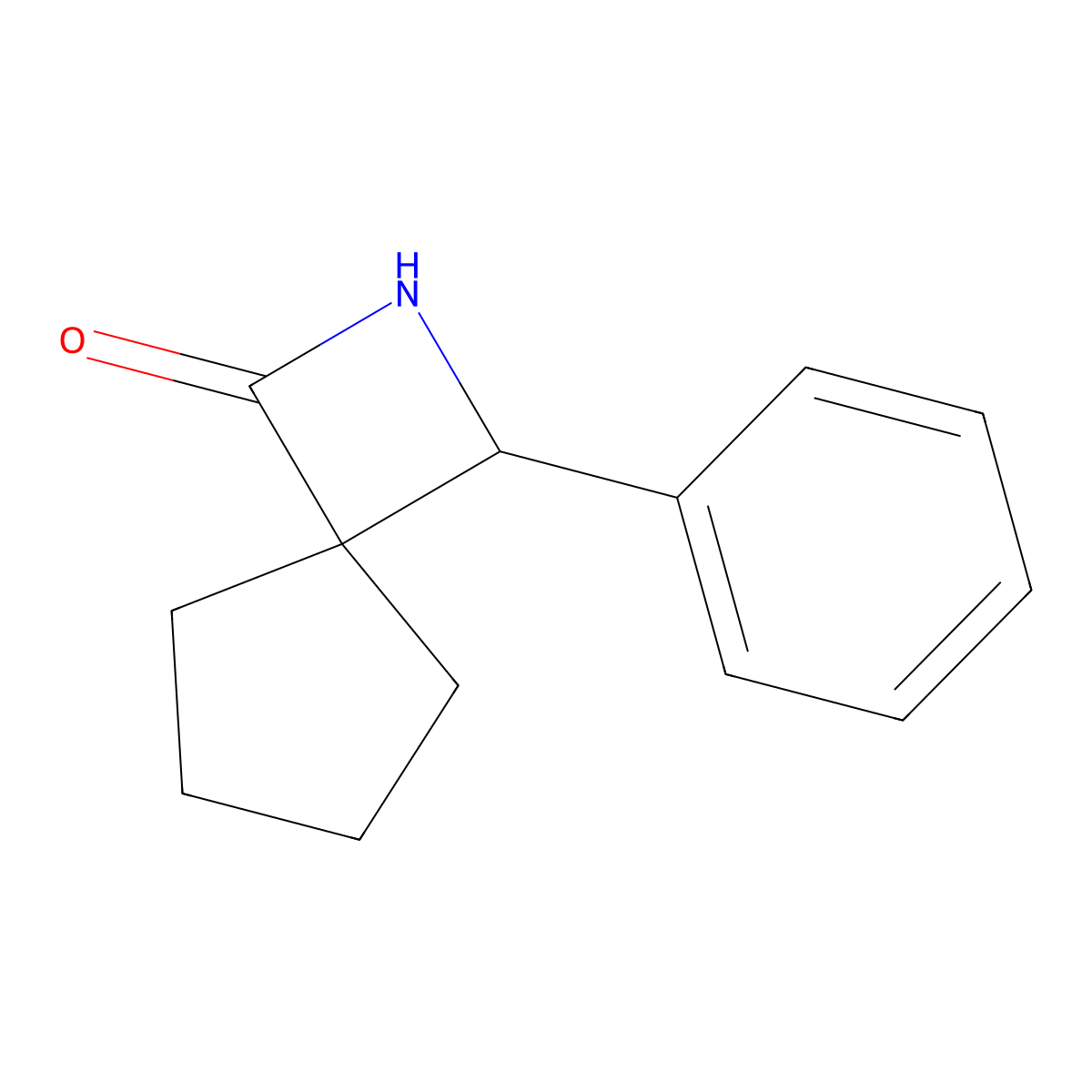 3-Phenyl-2-azaspiro(3.4)octan-1-one molecular structure, CAS 1876227-20-1