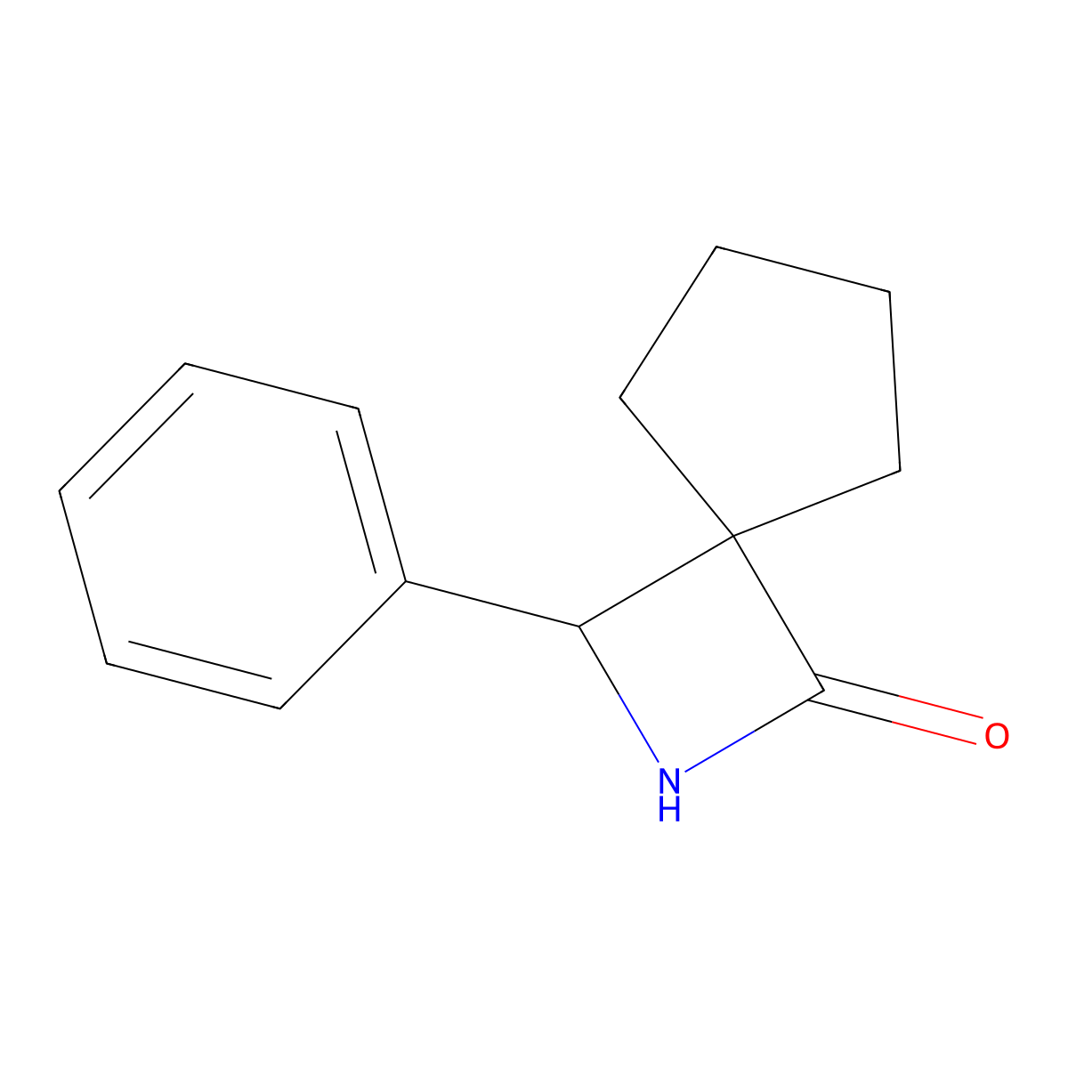 3-Phenyl-2-azaspiro(3.4)octan-1-one molecular structure, CAS 1876227-20-1