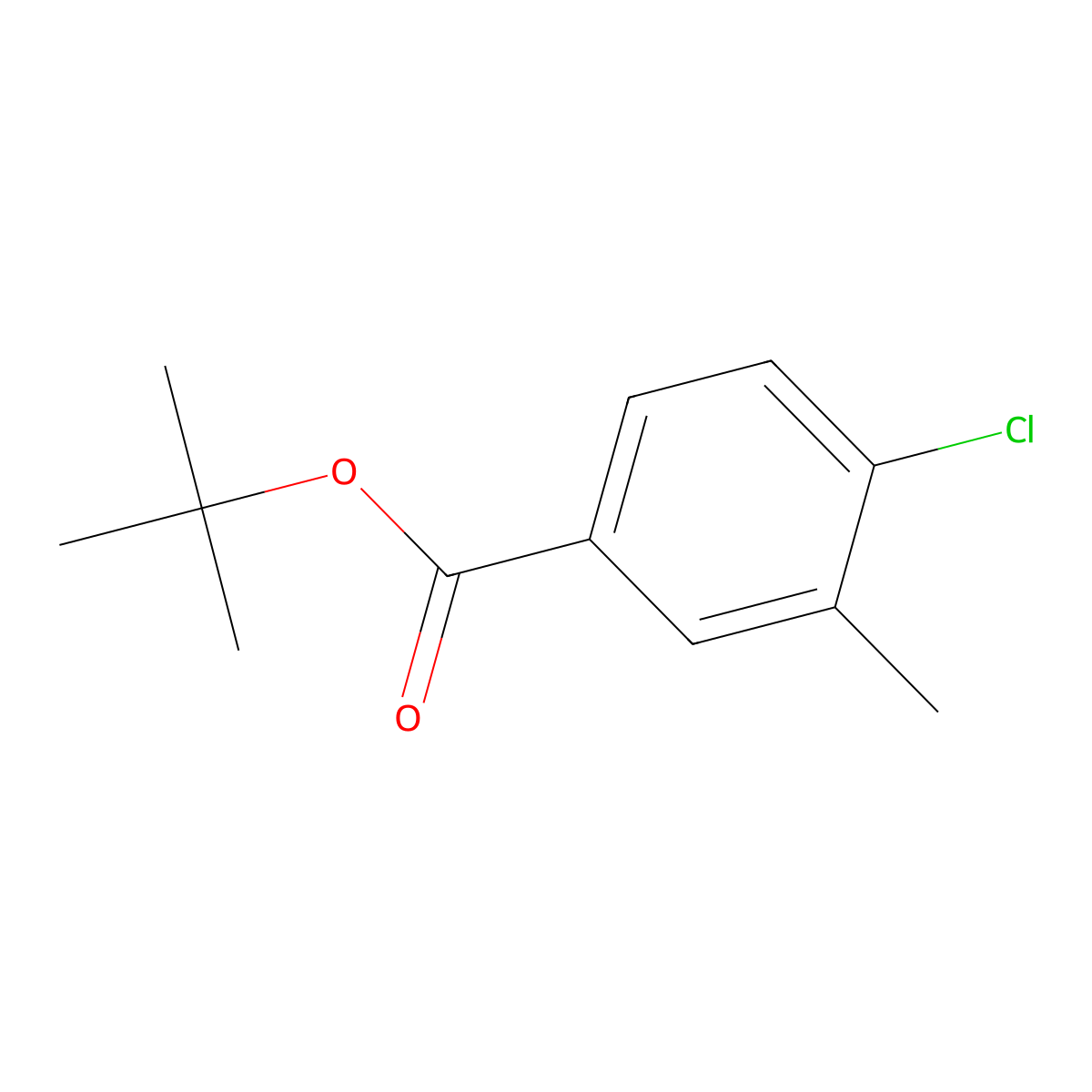 Tert-butyl 4-chloro-3-methylbenzoate molecular structure, CAS 1876229-61-6