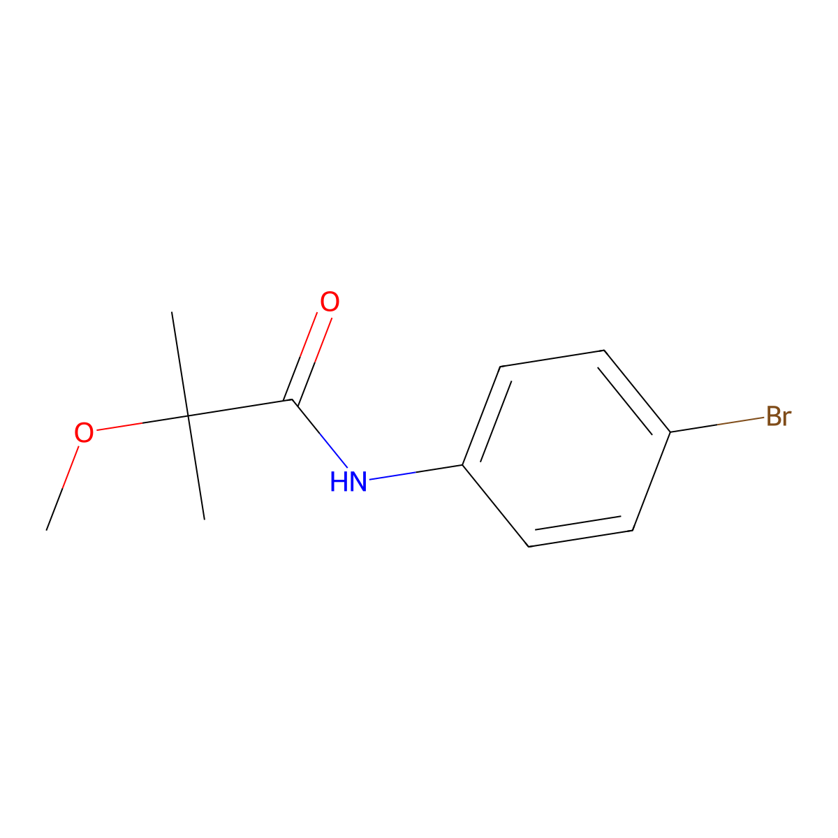 N-(4-Bromophenyl)-2-methoxy-2-methylpropanamide molecular structure, CAS 1876270-49-3