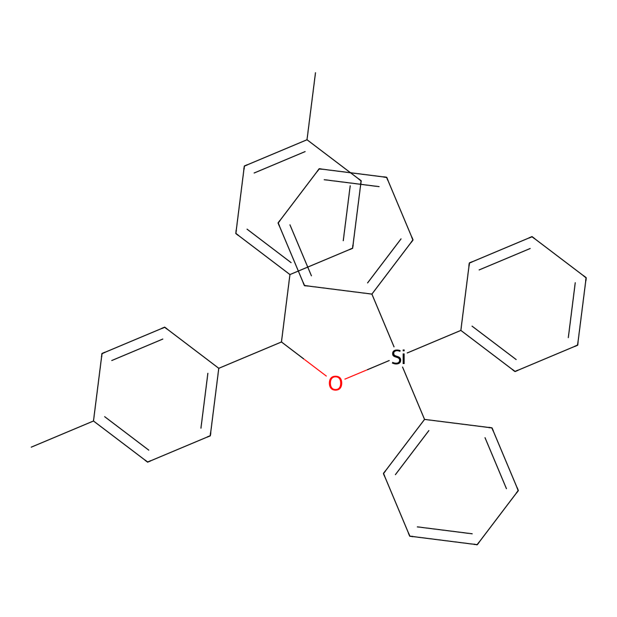 (Di-p-tolylmethoxy)triphenylsilane molecular structure, CAS 18763-47-8