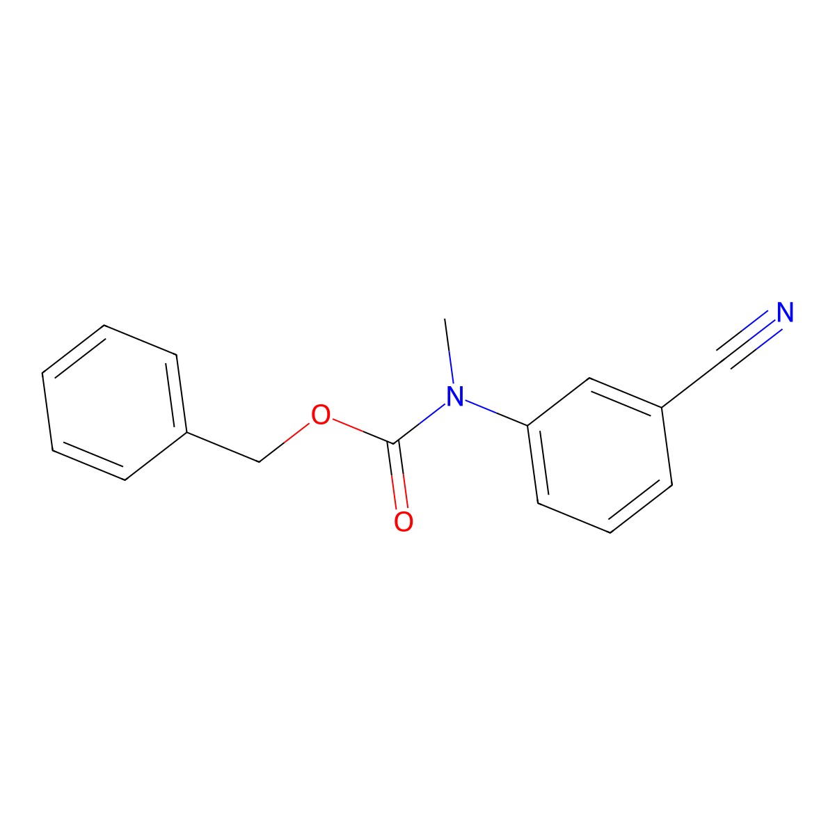 benzyl N-(3-cyanophenyl)-N-methylcarbamate molecular structure, CAS 1876309-04-4