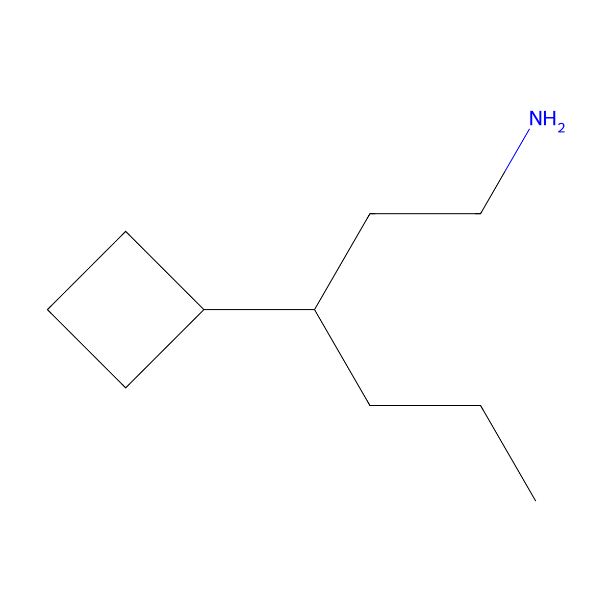 3-Cyclobutylhexan-1-amine molecular structure, CAS 1876309-14-6