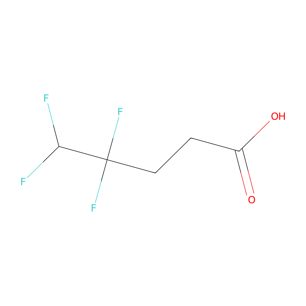 4,4,5,5-Tetrafluoropentanoic acid molecular structure, CAS 1876356-63-6