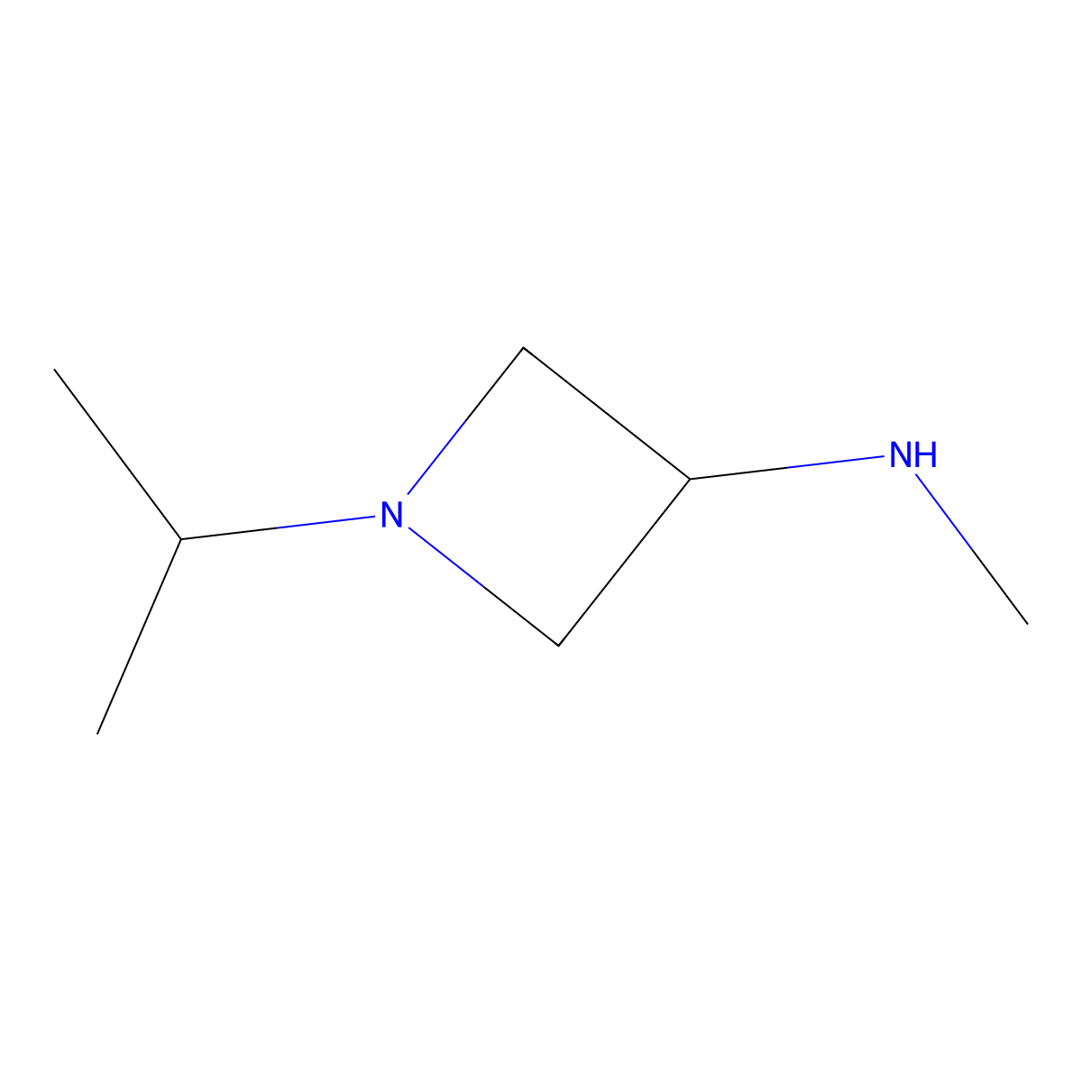 N-methyl-1-(propan-2-yl)azetidin-3-amine molecular structure, CAS 1876389-95-5