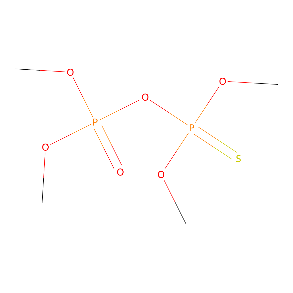Methyl thiopyrophosphate (((MeO)2PS)2S) molecular structure, CAS 18764-12-0