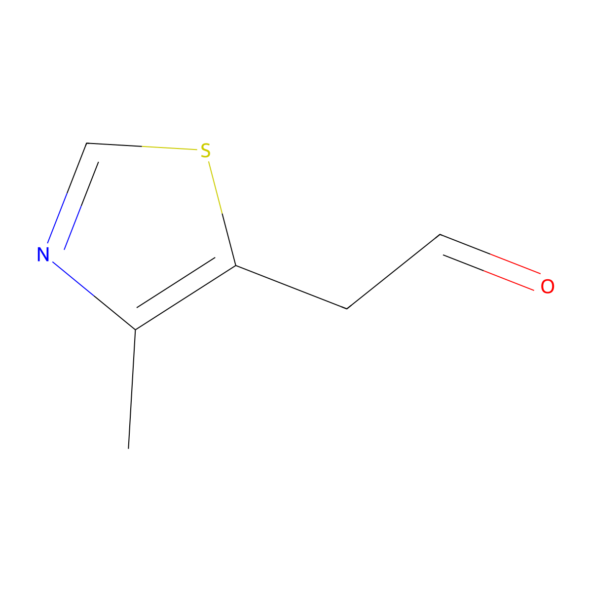4-Methyl-5-thiazoleacetaldehyde molecular structure, CAS 18764-34-6