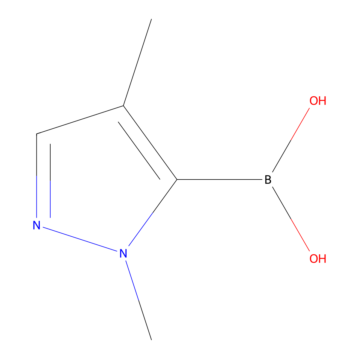 (2,4-Dimethylpyrazol-3-yl)boronic acid molecular structure, CAS 1876473-40-3
