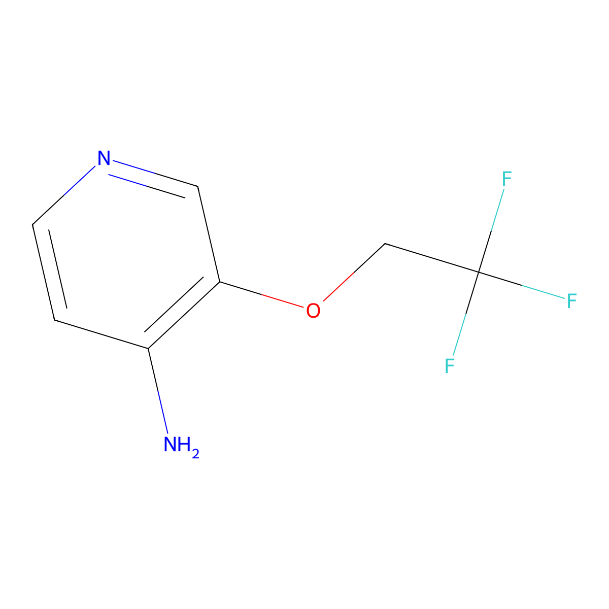 3-(2,2,2-Trifluoroethoxy)pyridin-4-amine molecular structure, CAS 1876539-09-1
