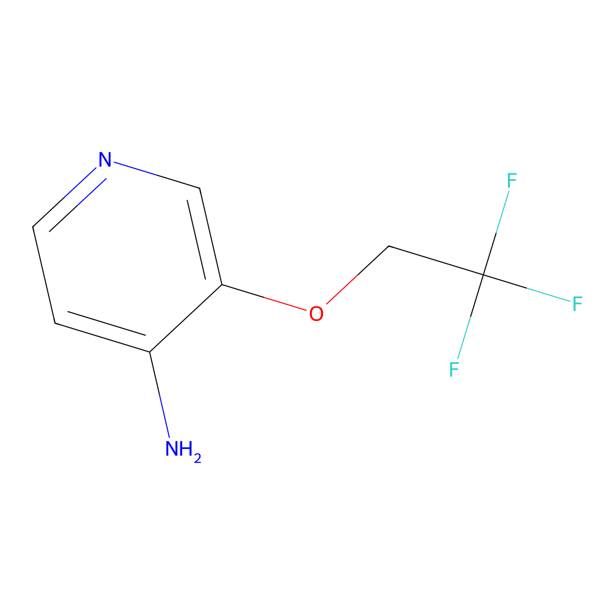 3-(2,2,2-Trifluoroethoxy)pyridin-4-amine molecular structure, CAS 1876539-09-1