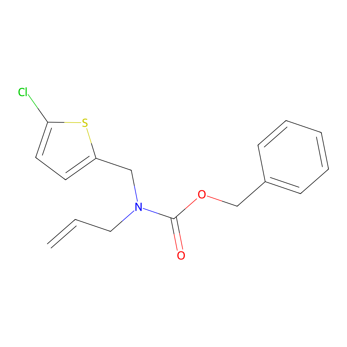 benzyl N-[(5-chlorothiophen-2-yl)methyl]-N-(prop-2-en-1-yl)carbamate molecular structure, CAS 1876547-38-4