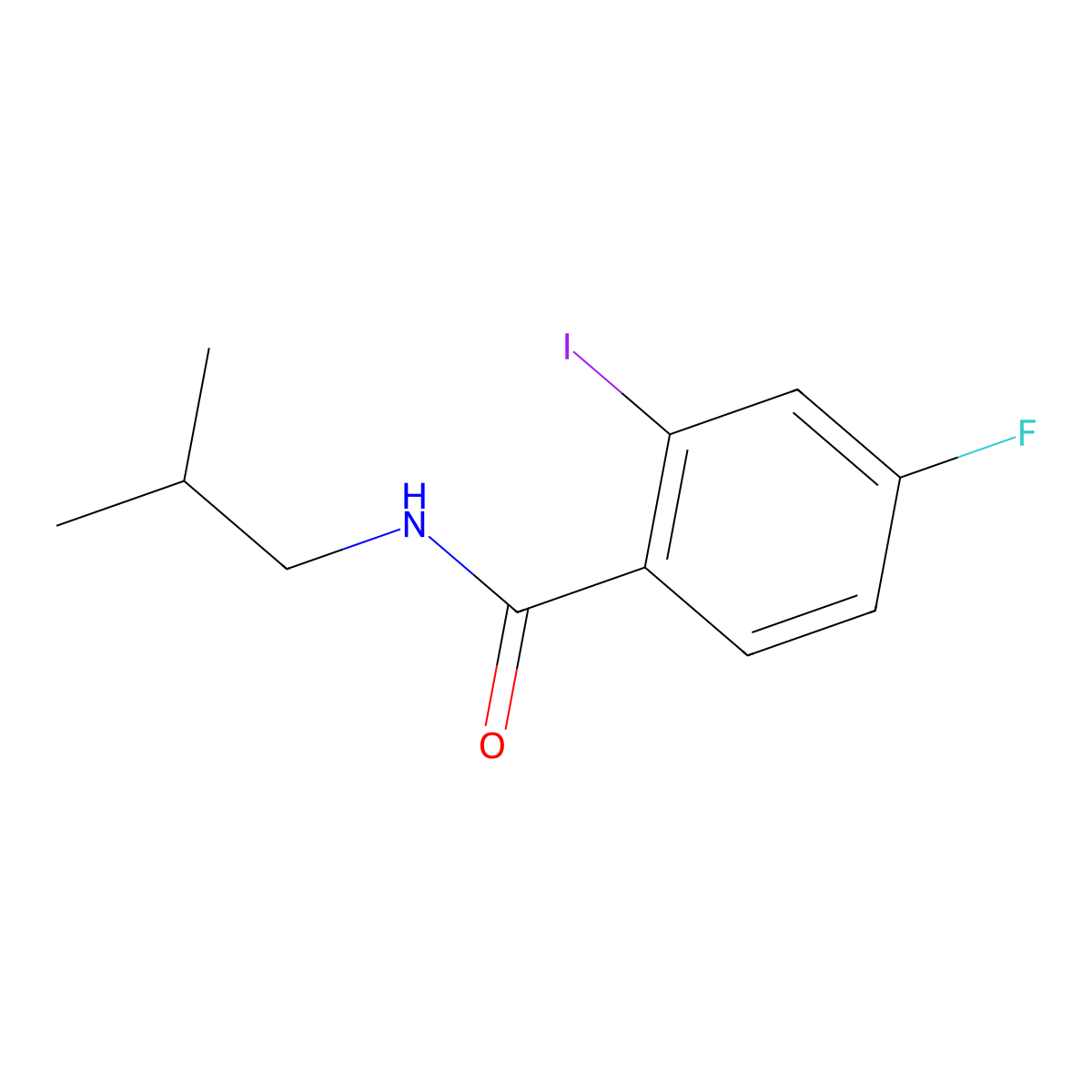 4-Fluoro-2-iodo-N-isobutylbenzamide molecular structure, CAS 1876548-02-5