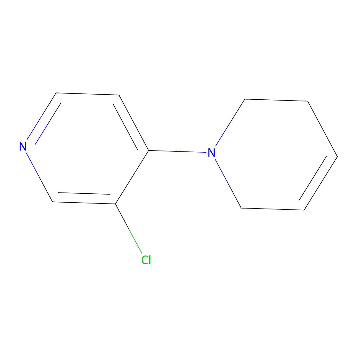 3'-chloro-3,6-dihydro-2H-1,4'-bipyridine molecular structure, CAS 1876559-21-5