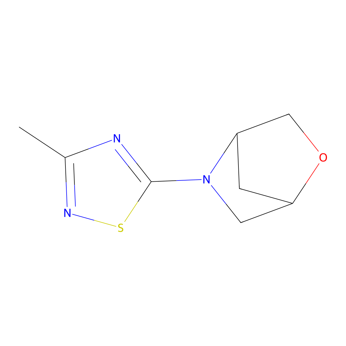 5-(3-Methyl-1,2,4-thiadiazol-5-yl)-2-oxa-5-azabicyclo[2.2.1]heptane molecular structure, CAS 1876559-78-2