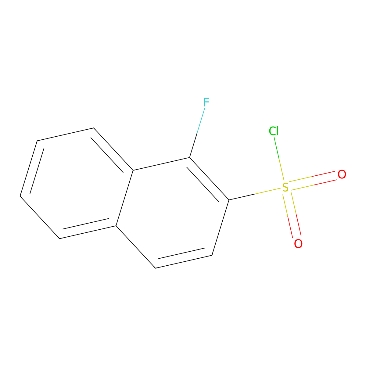 1-Fluoronaphthalene-2-sulfonyl chloride molecular structure, CAS 1876565-84-2