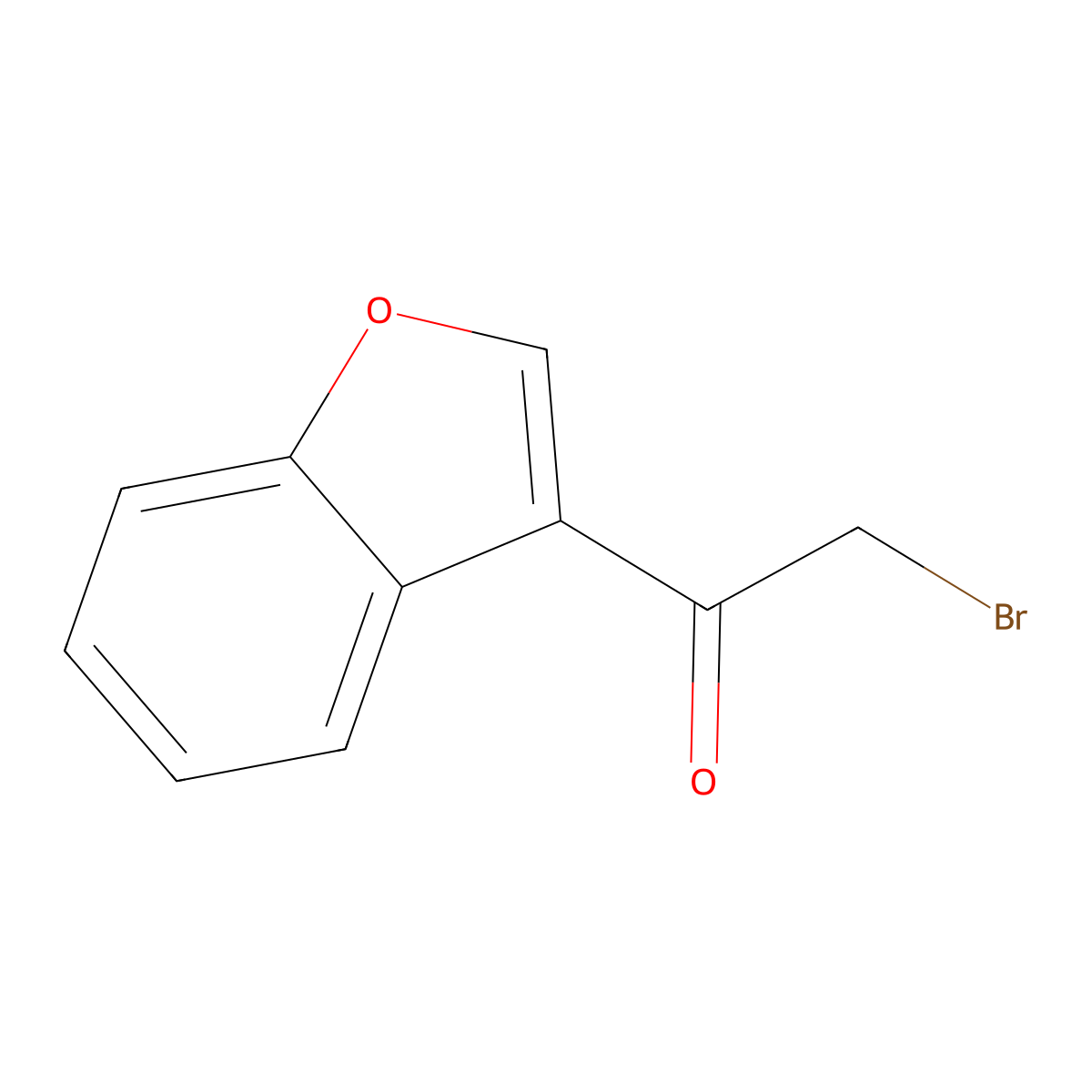 1-(Benzofuran-3-yl)-2-bromoethanone molecular structure, CAS 187657-92-7