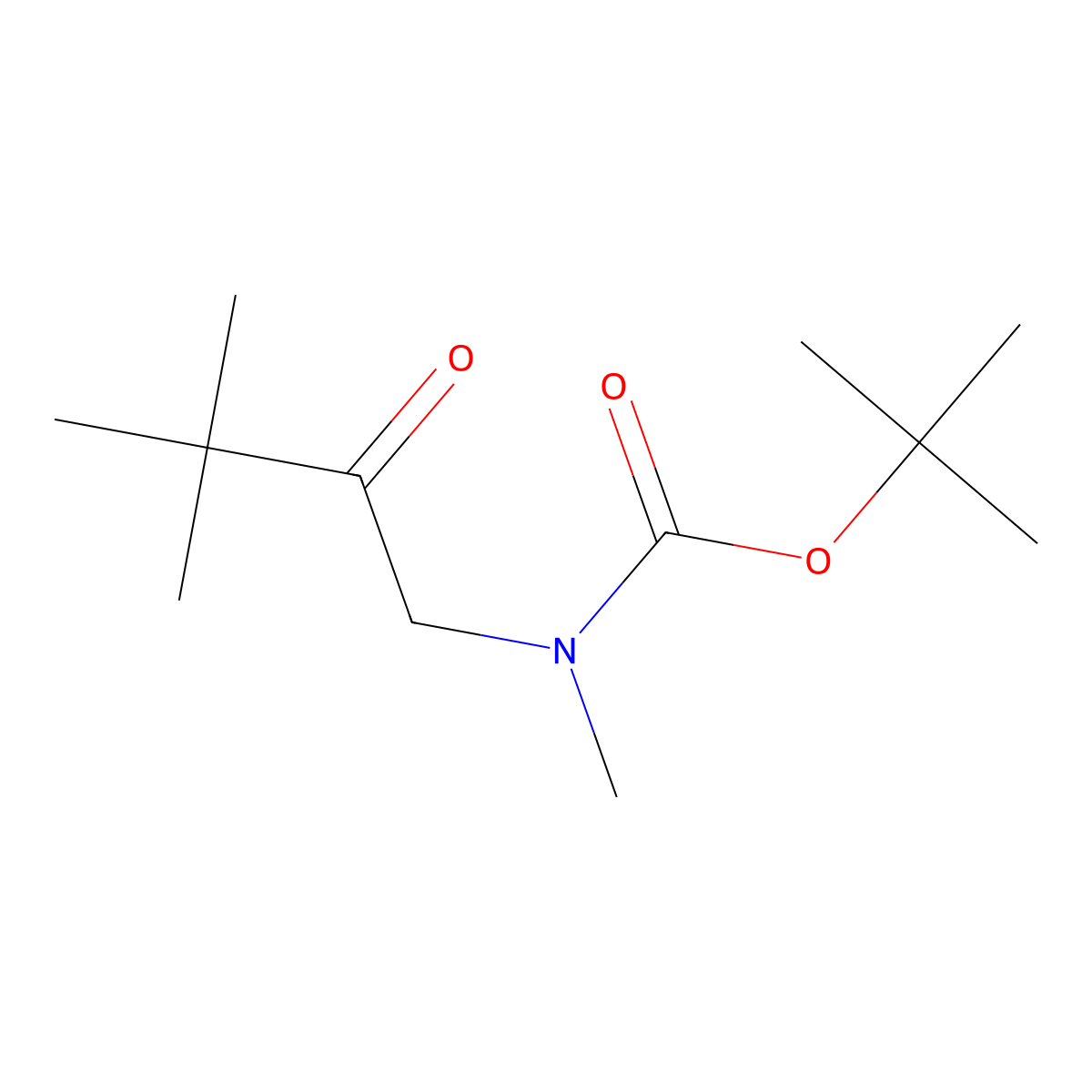 tert-butyl N-(3,3-dimethyl-2-oxobutyl)-N-methylcarbamate molecular structure, CAS 187658-96-4