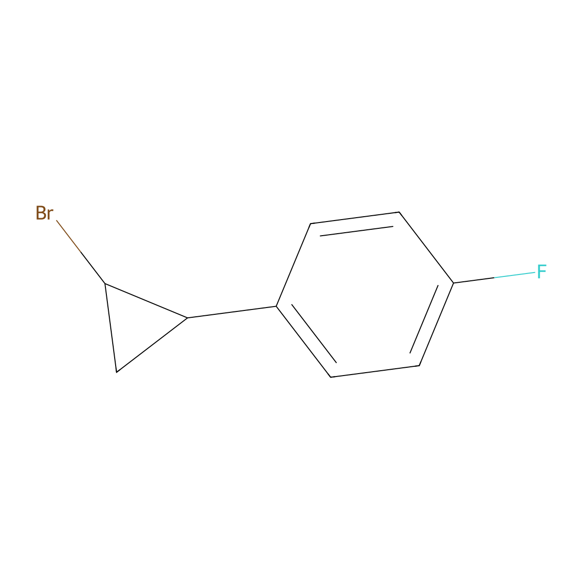 1-(2-Bromocyclopropyl)-4-fluorobenzene molecular structure, CAS 1876585-27-1