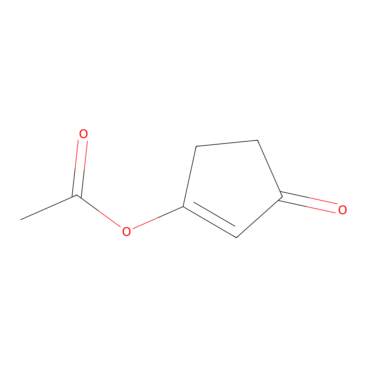 2-Cyclopenten-1-one, 3-(acetyloxy)- molecular structure, CAS 18766-96-6