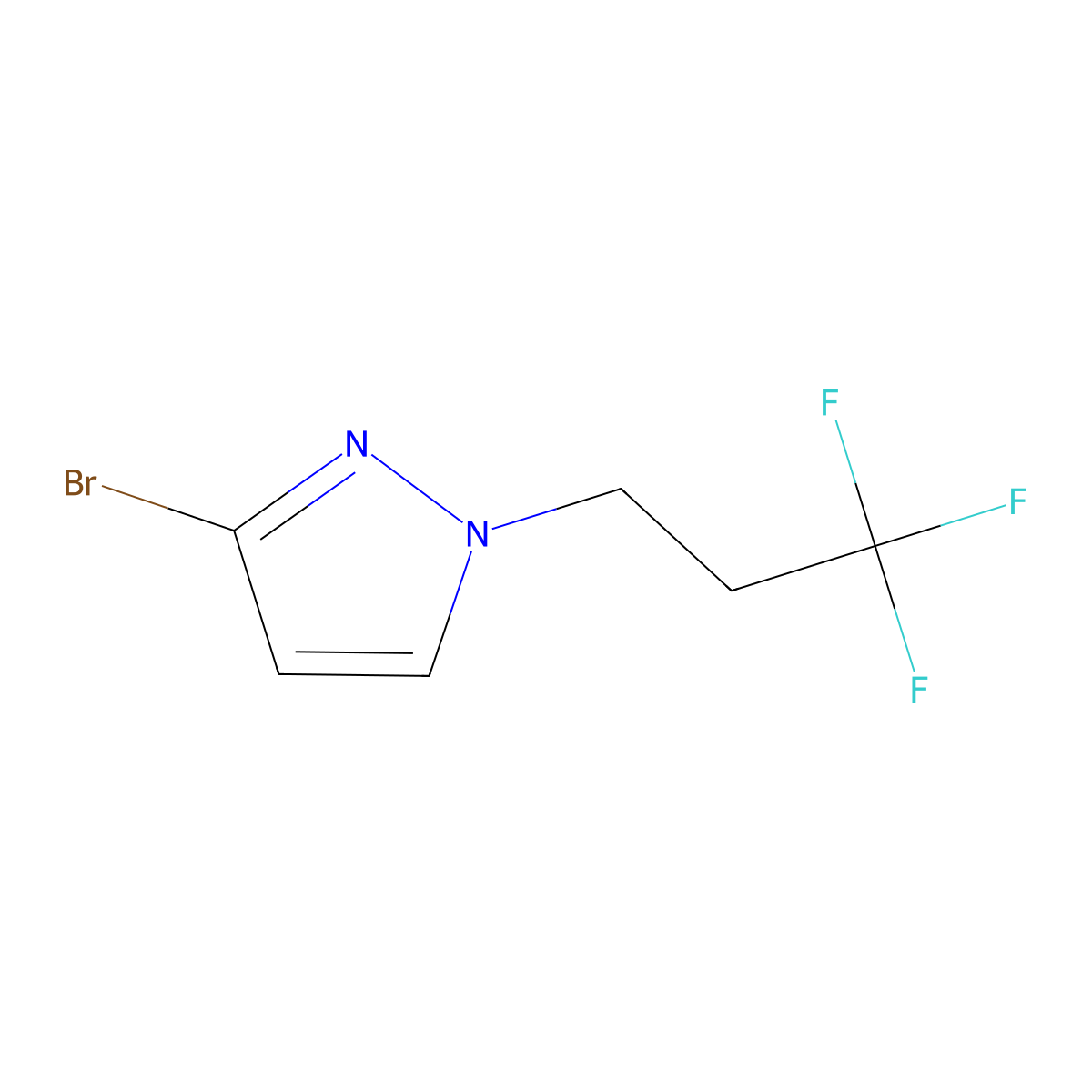 3-Bromo-1-(3,3,3-trifluoropropyl)-1H-pyrazole molecular structure, CAS 1876647-04-9
