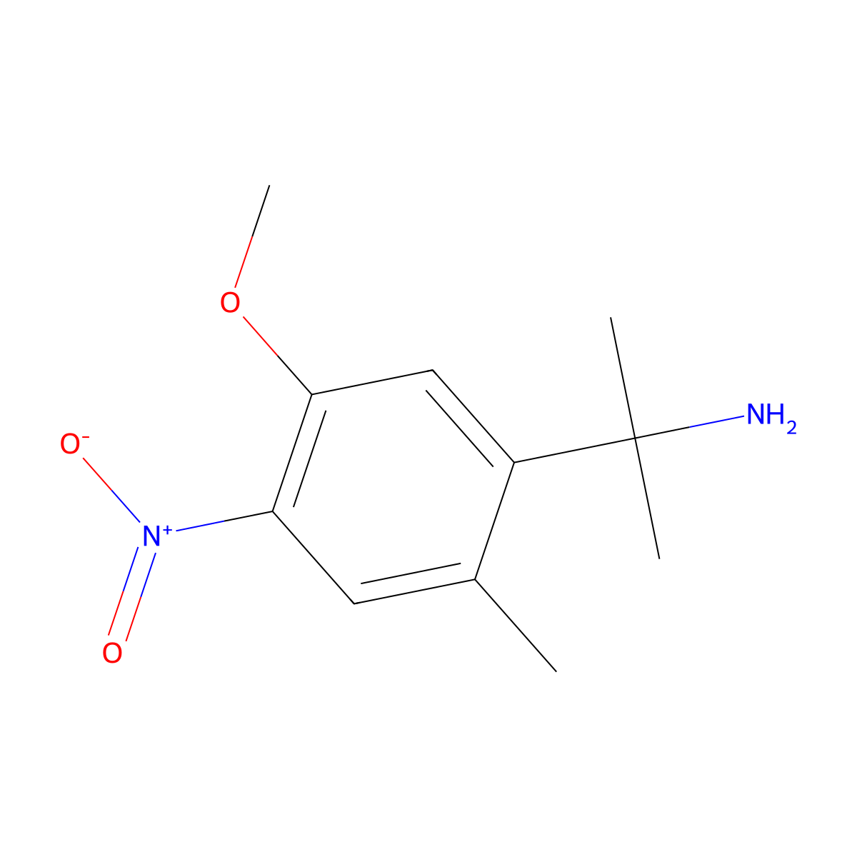 2-(5-Methoxy-2-methyl-4-nitrophenyl)propan-2-amine molecular structure, CAS 1876654-86-2