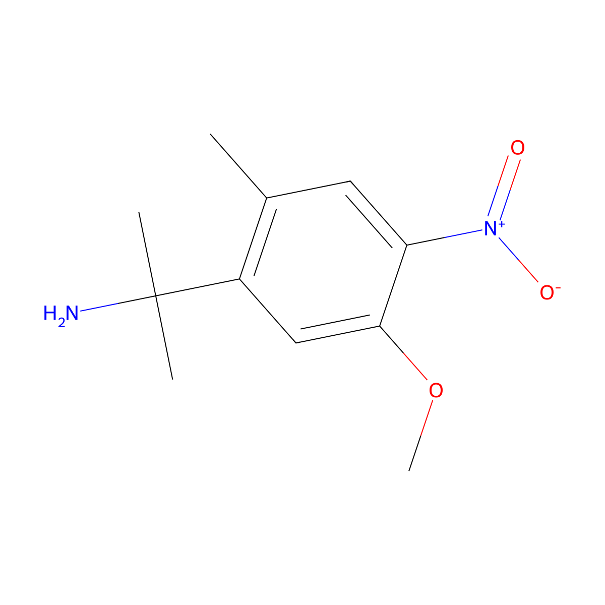 2-(5-Methoxy-2-methyl-4-nitrophenyl)propan-2-amine molecular structure, CAS 1876654-86-2