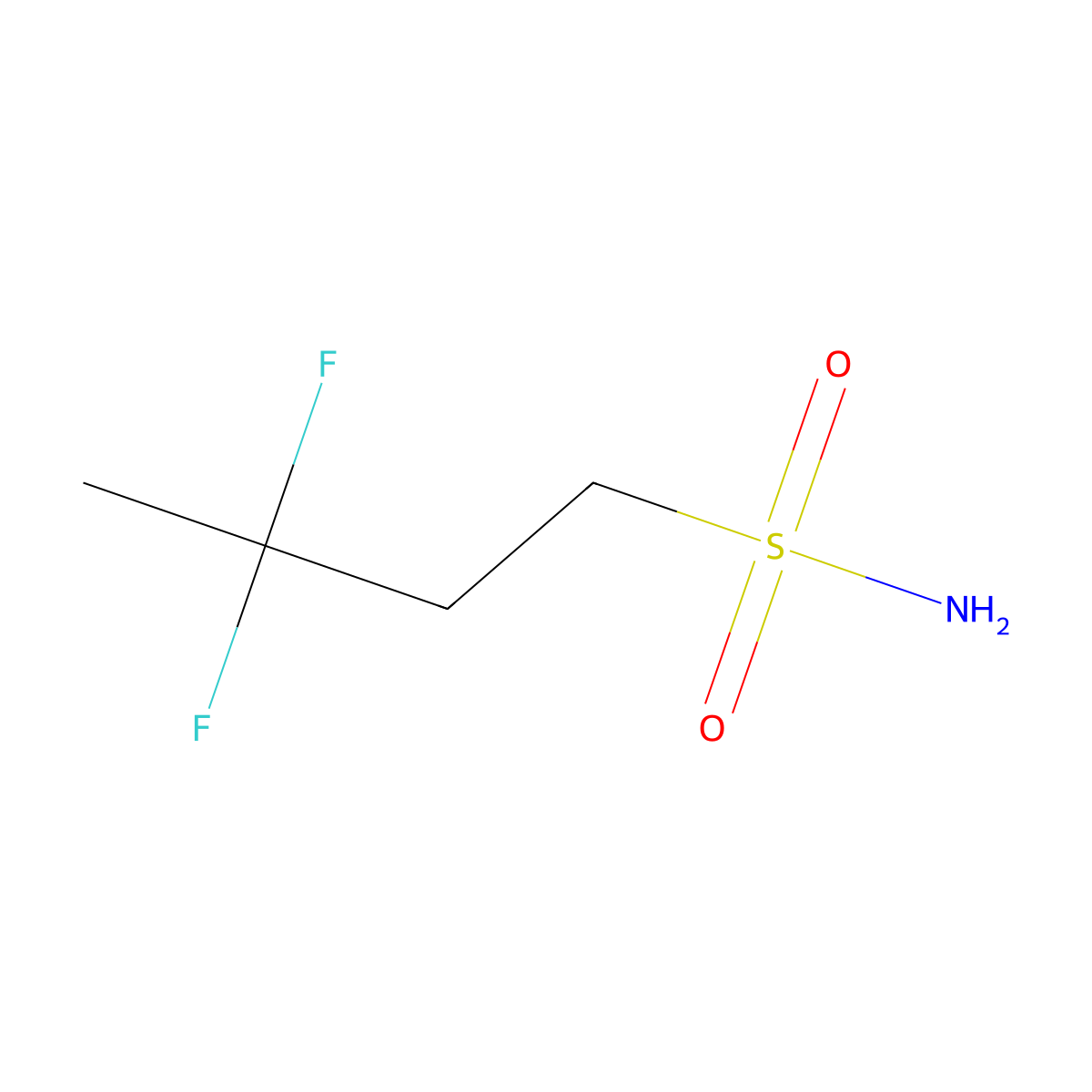 3,3-Difluorobutane-1-sulfonamide molecular structure, CAS 1876664-78-6