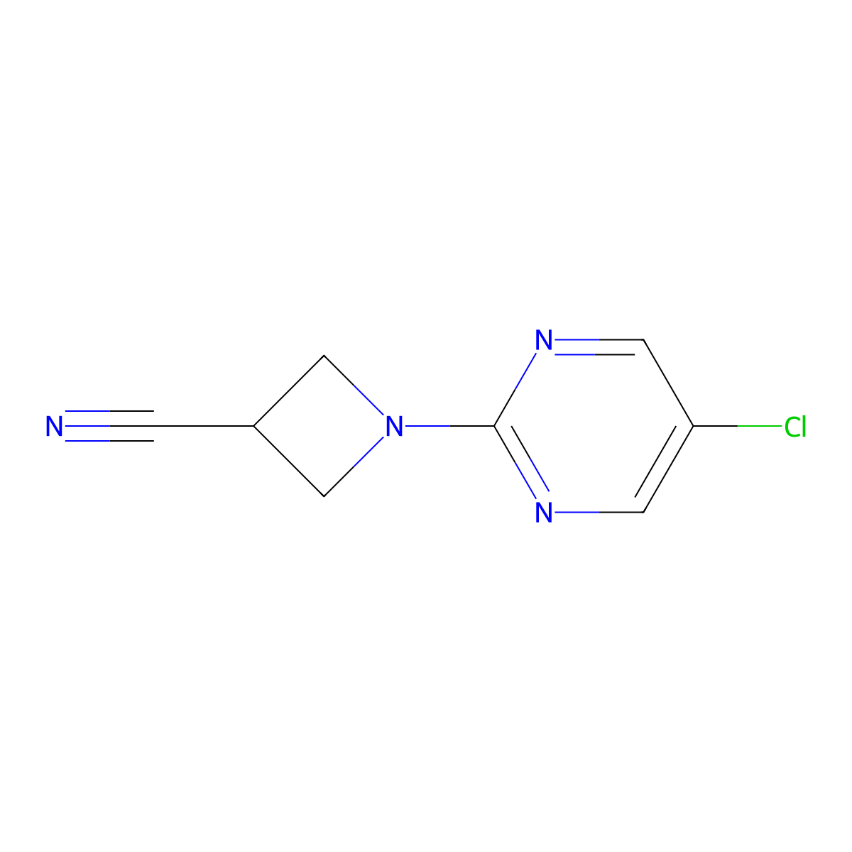 1-(5-Chloropyrimidin-2-yl)azetidine-3-carbonitrile molecular structure, CAS 1876666-36-2
