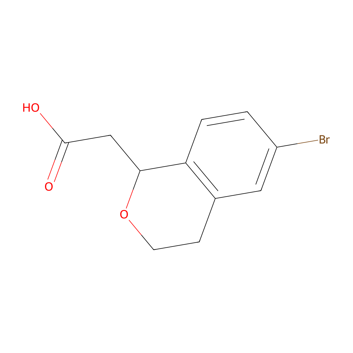 (6-Bromoisochroman-1-yl)acetic acid molecular structure, CAS 187667-63-6