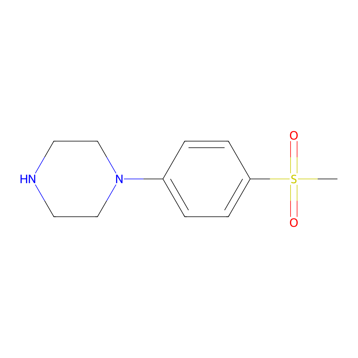 1-(4-(Methylsulfonyl)phenyl)piperazine molecular structure, CAS 187669-60-9