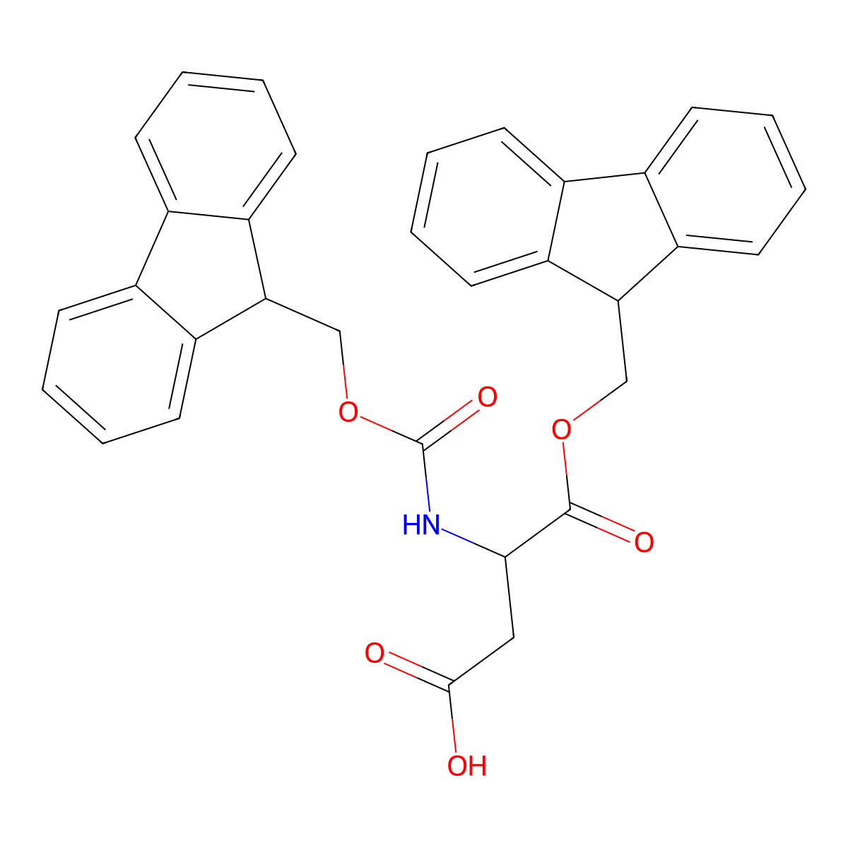 Fmoc-asp-ofm molecular structure, CAS 187671-16-5