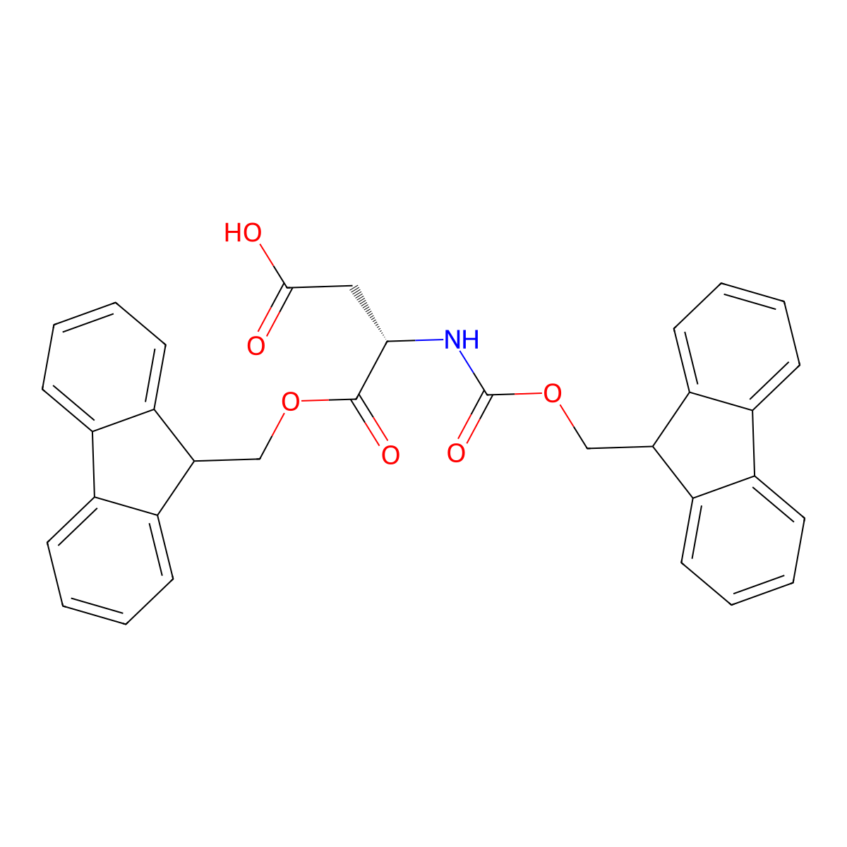 Fmoc-asp-ofm molecular structure, CAS 187671-16-5