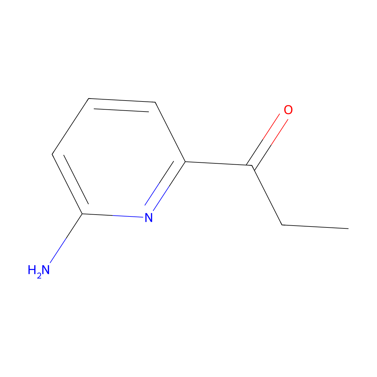 1-(6-Aminopyridin-2-yl)propan-1-one molecular structure, CAS 1876713-35-7
