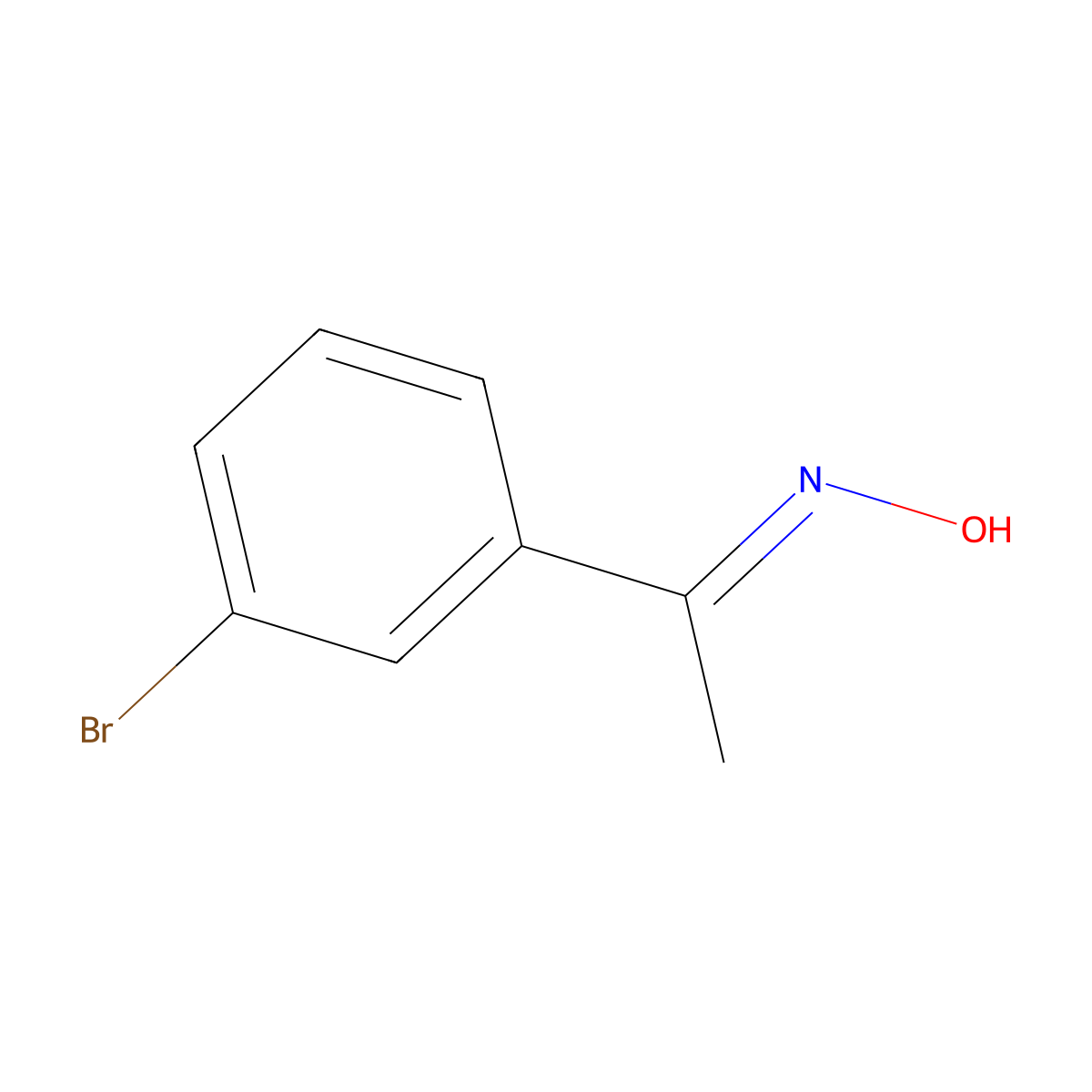 1-(3-Bromophenyl)ethanone oxime molecular structure, CAS 187672-17-9