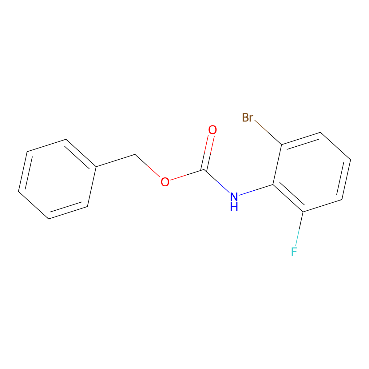 benzyl N-(2-bromo-6-fluorophenyl)carbamate molecular structure, CAS 1876723-07-7