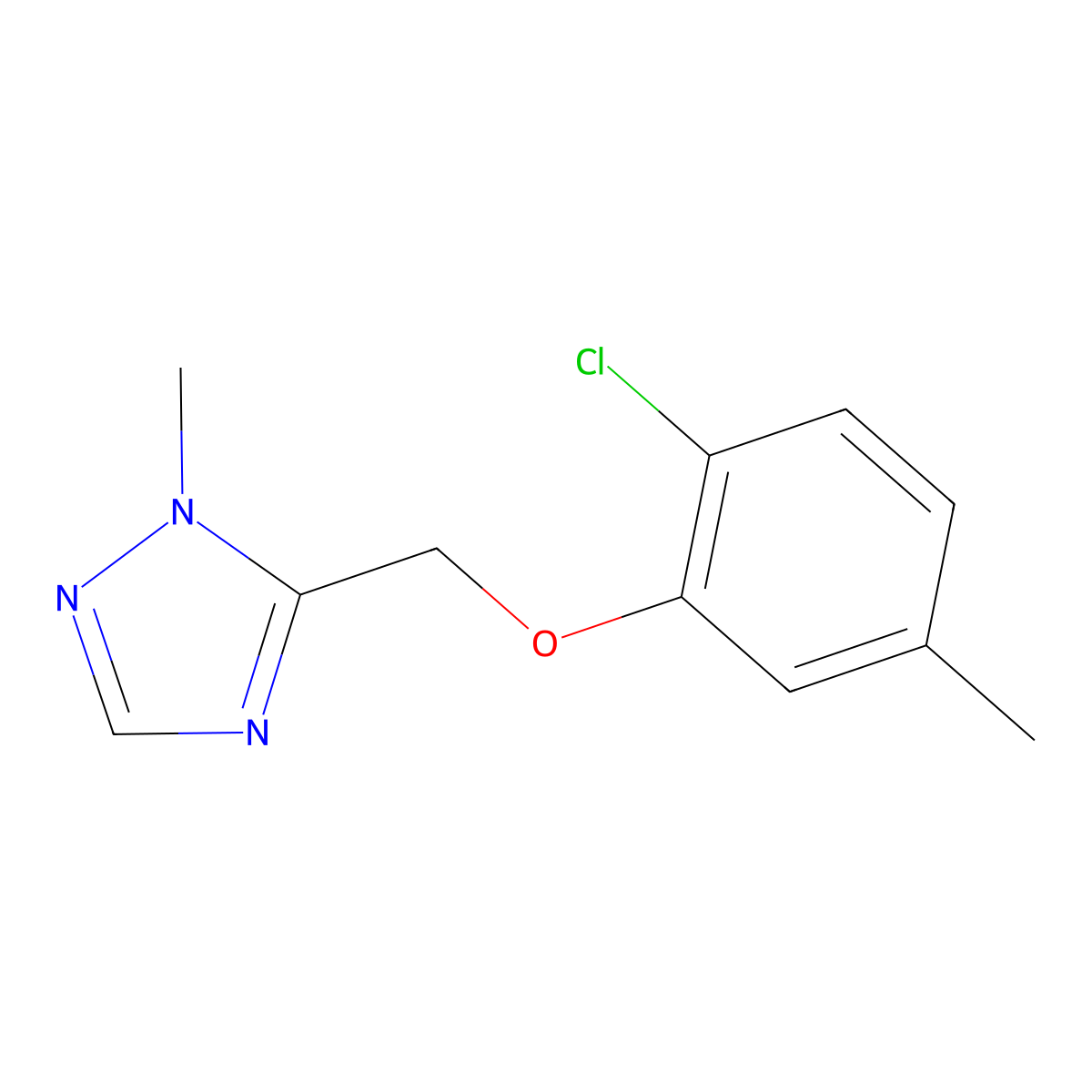 5-[(2-chloro-5-methylphenoxy)methyl]-1-methyl-1H-1,2,4-triazole molecular structure, CAS 1876744-62-5